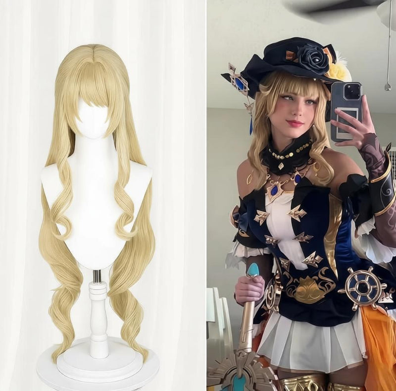 Genshin Impact Navia Long Golden Hair