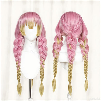 Demon Slayer Kanroji Mitsuri Long/Short Mix Hair 