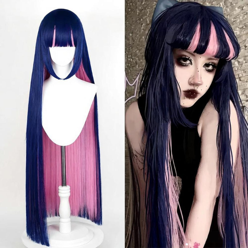 Panty & Stocking with Garterbelt Anarchy Stocking Long Pink and Dark Purple Hair