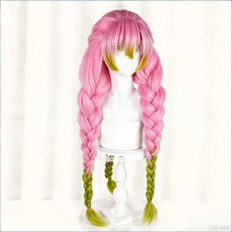 Demon Slayer Kanroji Mitsuri Long/Short Mix Hair 