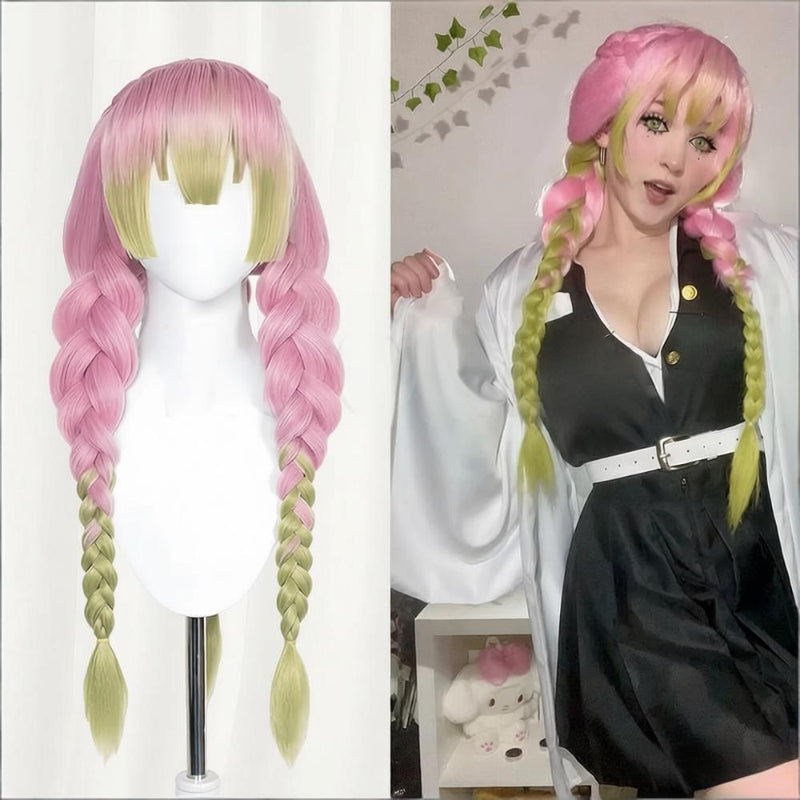 Demon Slayer Kanroji Mitsuri Long/Short Mix Hair 