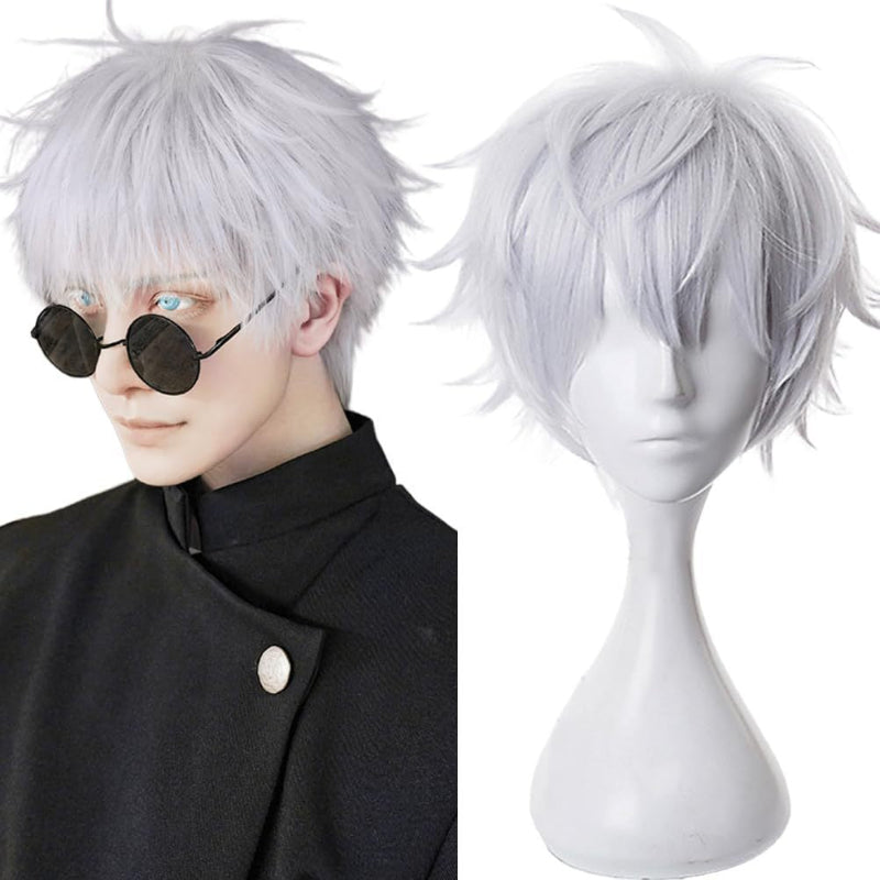 Jujukaitsu Kaisen Satoru Gojo Short White Hair