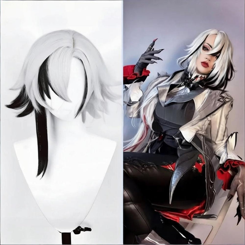 Genshin Impact Arlecchino Short/Long Mix Hair