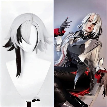 Genshin Impact Arlecchino Short/Long Mix Hair